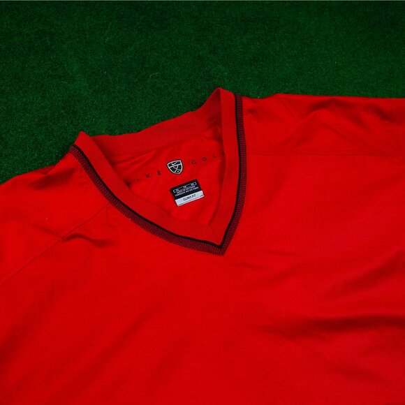 Vintage Nike Golf Clima-Fit Red Windbreaker Pullover - Picture 4 of 4